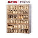 AZKO Stora Lemari Sepatu Lipat 12 Tingkat - Putih Shoe Box Storage Container Sepatu Wadah Penyimpanan Alas Kaki
