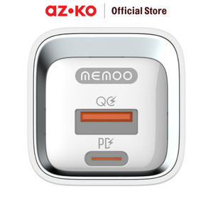 AZKO Memoo Kepala Charger Plug Usb C & A 20 watt Kable C To Lightning