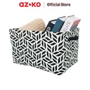 AZKO Stora 42X30X26 cm Kotak Penyimpanan Lipat Fabric - Hitam