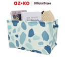 AZKO Stora 42X30X26 cm Kotak Penyimpanan Lipat Fabric - Biru