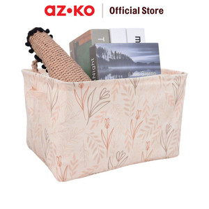AZKO Stora 42X30X26 cm Kotak Penyimpanan Lipat Fabric - Pink