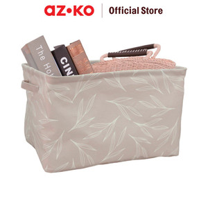 AZKO Stora 42X30X26 cm Kotak Penyimpanan Lipat Fabric - Krem