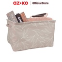 AZKO Stora 42X30X26 cm Kotak Penyimpanan Lipat Fabric - Krem