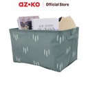 AZKO Stora 42X30X26 cm Kotak Penyimpanan Lipat Fabric - Hijau