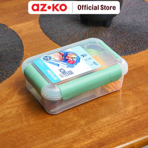 AZKO Smash 1.6 ltr Kotak Makan 3 Sekat Bento Safe - Hijau