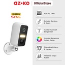 AZKO Krisbow Sync Smart Ip Camera Wifi Battery Fixed 3Mp Snap11T Smart Cctv Kamera Pengawas Pintar Camera Pengintai Alat Keamanan Rumah Spy Cam