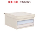 AZKO Stora Kotak Penyimpanan Dengan Jendela Kotak Serbaguna Plastik Wadah Simpan Storage Box Dengan Handle Boks Organizer - 29x29x15cm