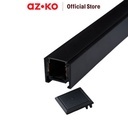 AZKO Krisbow 1 mtr Part Rel Lampu Sorot Slim - Hitam