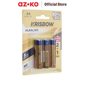 AZKO Krisbow Set 18 Pcs Baterai Alkaline Aa Lr6-1.5V