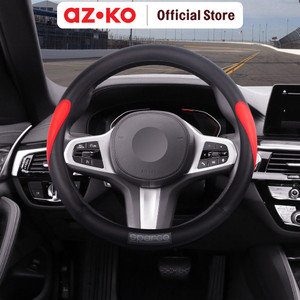 AZKO Sparco Set 3 Pcs Sarung Stir Mobil & Bantalan Bahu - Merah
