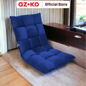 AZKO Soleil Amadeus Breen Kursi Lesehan Lipat Velvet - Biru Navy