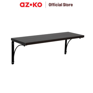 AZKO Masterspace 120X30X1.8 cm Rak Dinding Kayu - Hitam/Cokelat Walnut