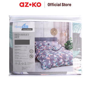 AZKO Sleeplite 180X200 cm Set 5 Pcs Seprai King Polyester Fmn - Abu-Abu