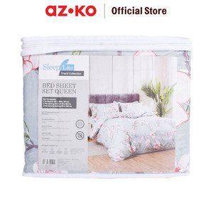 AZKO Sleeplite 160X200 cm Set 5 Pcs Seprai Queen Polyester Malva - Biru