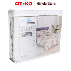 AZKO Sleeplite 180X200 cm Set 5 Pcs Seprai King Polyester Poppy - Hijau