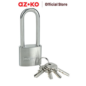 AZKO Krisbow 3.2 cm Gembok Stainless Steel Brass Cylinder Long Shackle