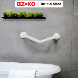 AZKO Fosa Handle Kamar Mandi Y Fosa Grab Bar Pegangan Kamar Mandi Tiang Handle Kamar Mandi Aksesoris Kamar Mandi Bathroom Safety Tools - Chrome
