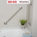 AZKO Fosa Handle Kamar Mandi Chrome Bar Grab Grab Bar Pegangan Kamar Mandi Tiang Handle Kamar Mandi Aksesoris Kamar Mandi Bathroom Safety Tools - Putih, 40x3.2x0.12cm