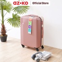AZKO Supercase Cookies Koper Abs Tsa Lock Luggage Hardcase Luggage Koper Bagasi Dengan Tsa Tas Jalan-Jalan Travel Bag Tas Roda - Krem/Hijau, 24 inci