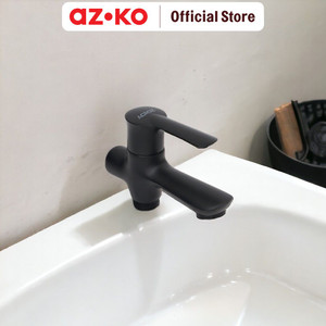 AZKO Acroz 13X5.2X8 cm Veneto Keran Kamar Mandi - Hitam