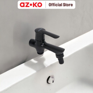 AZKO Acroz 13X5.2X8.5 cm Veneto Keran Kamar Mandi - Hitam