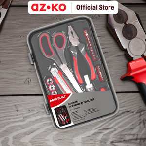 AZKO Maxbuilt Set 32 Pcs Set Perkakas - Merah/Hitam