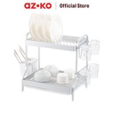 AZKO Stora Silber Rak Piring Aluminium 2 Tingkat - Silver