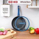 AZKO Kris 26 cm Superb Wajan Penggorengan Dengan Tutup - Biru/Hitam