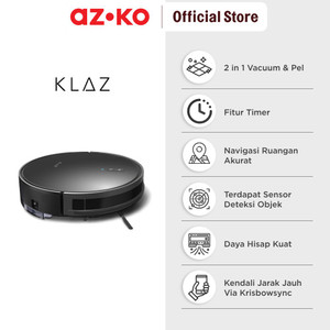 AZKO Klaz Pembersih Lantai Robotik - Hitam