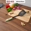 AZKO Kris Spatula Turner Slotted Solid Nylon Tpr - Hijau