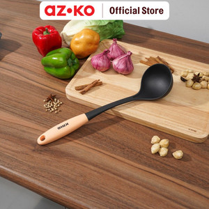 AZKO Kris Sendok Sup Nylon Tpr - Hitam/Pink Coral