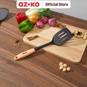 AZKO Kris Spatula Turner Slotted Nylon Tpr - Hitam/Pink Coral