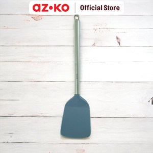 AZKO Kris Spatula Turner Solid Nylon Gagang Stainless Steel - Abu-Abu