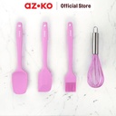 AZKO Kris Set 4 Pcs Alat Masak Kue - Ungu Muda