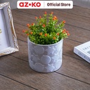 AZKO Arthome 13.5 cm Pot Tanaman Keramik B Wadah Keramik Bunga Tempat Tumbuhan Perlengkapan Berkebun Aksesoris Taman - Champagne, Gift