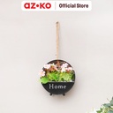 AZKO Arthome Bunga Artifisial Gantung Dengan Lampu Artificial Plants With Lamp Artifisial Flowers Dekorasi Tanaman Hias - Pink