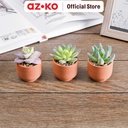 AZKO Arthome Set Tanaman Artifisial Sukulen Mini Cup Tumbuhan Tanaman Buatan Dekorasi Plant Sintetis Pajangan Rumah Serbaguna Hiasan Properti Foto - A