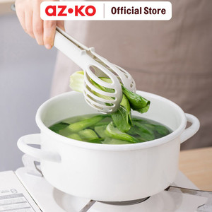 AZKO Kris Sendok Penjepit Makanan Capitan Makanan Serbaguna Tahan Panas Alat Penjepit Gorengan Food Grade Peralatan Masak Perlengkapan Dapur - Hijau