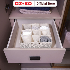 AZKO Stora Organizer Laci Kompartemen Divider Laci Pakaian Storage Kotak Kompartemen Serbaguna Organizer Drawer - 9 Compartment