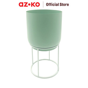AZKO Arthome Pistachio Pot Dengan Stand Tanaman Wadah Bunga Tempat Tumbuhan Perlengkapan Berkebun Aksesoris Taman - XS
