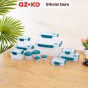 AZKO Kris Set Wadah Makanan Clip Lock Food Storage Container Food Container Kotak Makan Food Grade Serbaguna Tempat Makanan Food Storage Kitchenware - Hijau