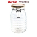 AZKO Kris Noir Stoples Makanan Food Canister Jar Tempat Simpan Snack Dan Permen Setoples Toples Beling Serbaguna Perlengkapan Dapur Wadah Makanan - 0.73