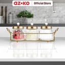 AZKO Kris 480 ml Set 3 Pcs Stoples Kaca Dengan Rak Cyrstal