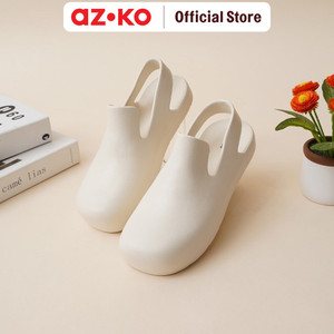 AZKO Ataru Sandal Wanita Jelly Sling Back Women Slipper Sendal Kasual Outdoor Alas Kaki Perempuan Stylish - Krem, 39/40