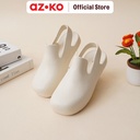 AZKO Ataru Sandal Wanita Jelly Sling Back Women Slipper Sendal Kasual Outdoor Alas Kaki Perempuan Stylish - Krem, 39/40