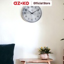 AZKO Arthome 35 cm Jam Dinding Dhk151 - Silver