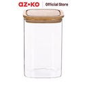 AZKO Kris Rica Stoples Kaca Borosilicate Food Canister Jar Tempat Simpan Snack Dan Permen Setoples Toples Beling Serbaguna Perlengkapan Dapur Wadah Makanan - 1.20
