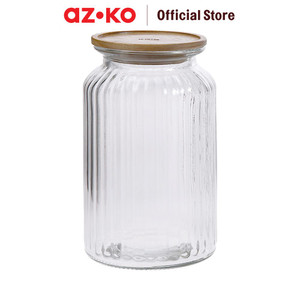 AZKO Kris Liberica Stoples Kaca Food Canister Jar Tempat Simpan Snack Dan Permen Setoples Toples Beling Serbaguna Perlengkapan Dapur Wadah Makanan - 0.65