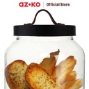 AZKO Kris Kanto Stoples Kaca Food Canister Jar Tempat Simpan Snack Dan Permen Setoples Toples Beling Serbaguna Perlengkapan Dapur Wadah Makanan - 1.74