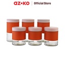 AZKO Kris Set 6 Pcs Fuku Stoples Kaca - Oranye Teracota